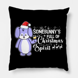 Somebunny's Full of Christmas Spirit Pillow