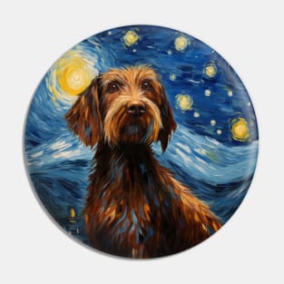 German Wirehaired Pointer Night Pin