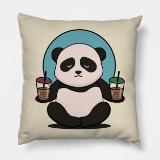 Kawaii Panda Bubble Tea Pillow