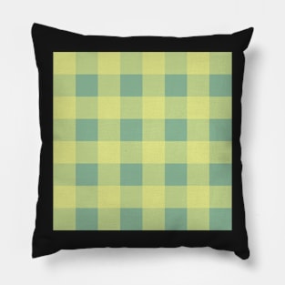 Orchard Plaid - Yellow and Green Pillow