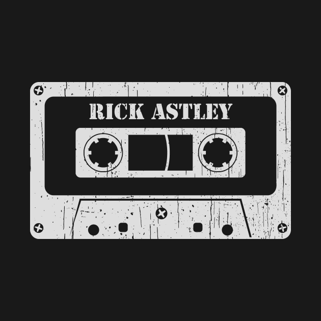 Rick Astley - Vintage Cassette White by FeelgoodShirt
