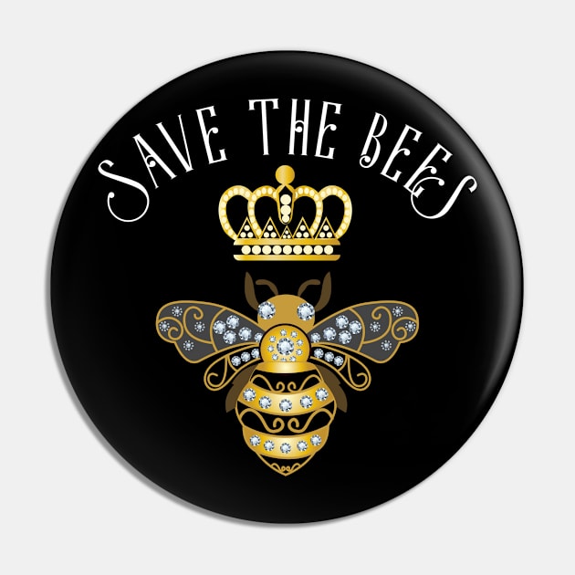 save the bees Pin by CreativeShirt