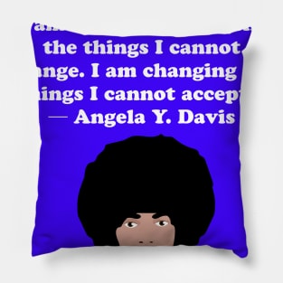 Angela Davis Quote Pillow