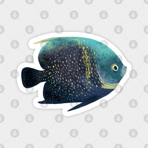 French Angelfish Magnet by tarynosaurus