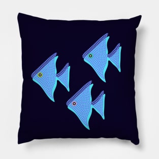 Mosaic angelfish fish Pillow