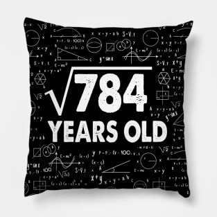 28 years old 28th birthday Gift Square Root of 784 Science Lover Gifts Bday Pillow