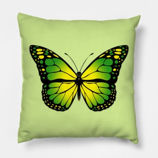 Green butterfly Pillow