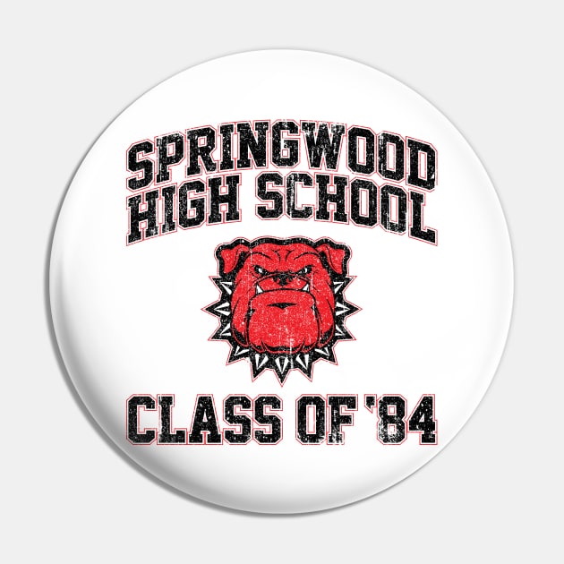 Springwood High School Class of 84 (Variant) Pin by huckblade