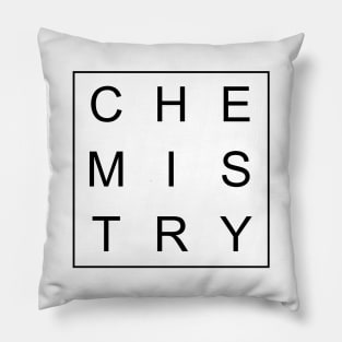 minimalist and simple design chemistry white word Pillow