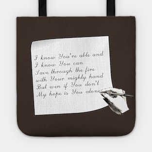 My Hope is You Alone Tote