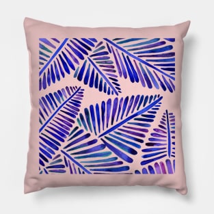 Indigo Banana Leaves Pillow