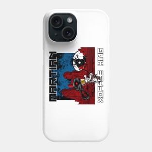 Martian Xoffee King - The Spear Thrower (Black Text on White) Phone Case