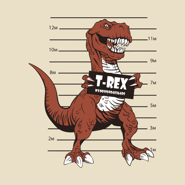 T-Rex Measure-up Cartoon by WorldDinosaurs