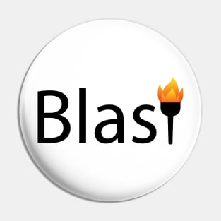 Blast blasting typography design Pin