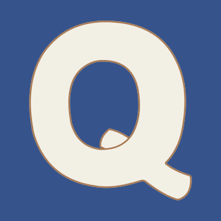 letter q blue T-Shirt