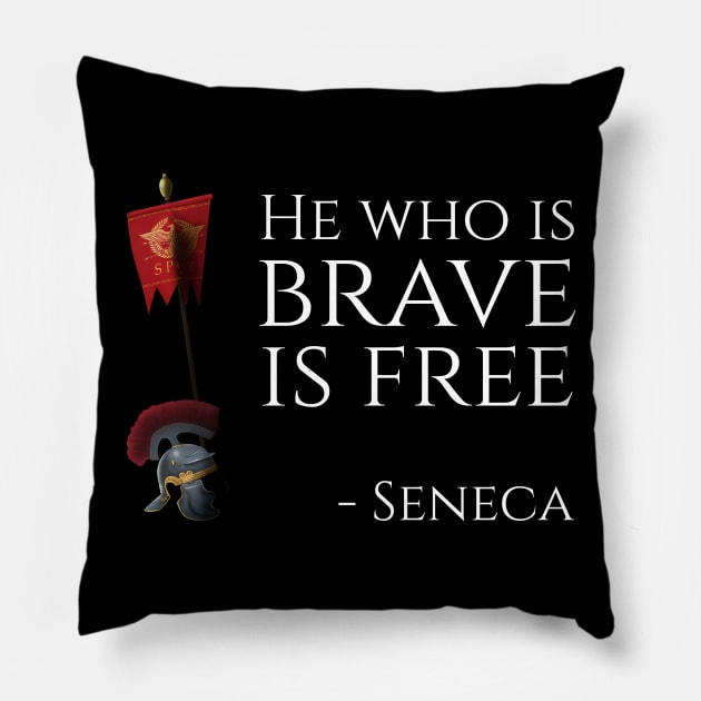 He Who Is Brave Is Free - Seneca Pillow by Styr Designs