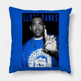 Lloyd Banks Black White and Blue Pillow