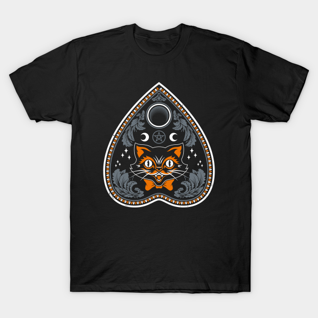 Halloween Cat - Goth - Retro - Planchette - Occult - Halloween - T-Shirt