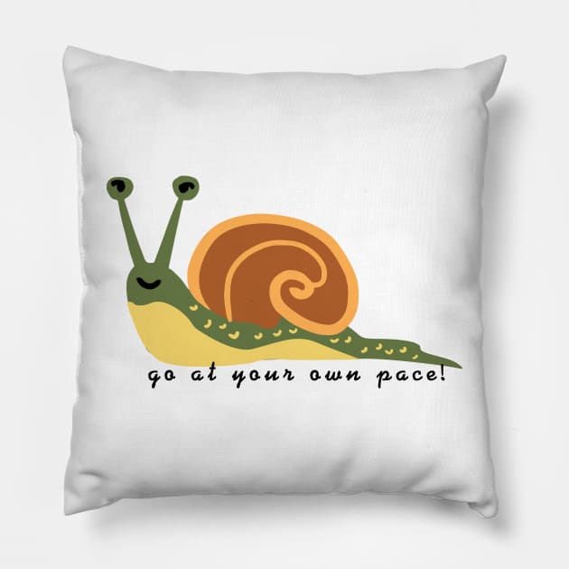 go at your own pace Pillow by Salizza