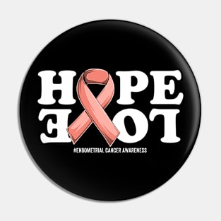 Endometrial Cancer Support | Peach Ribbon Squad Support Endometrial Cancer awareness Pin