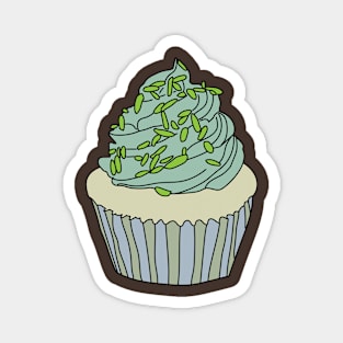 Blue Cupcake by Courtney Graben Magnet