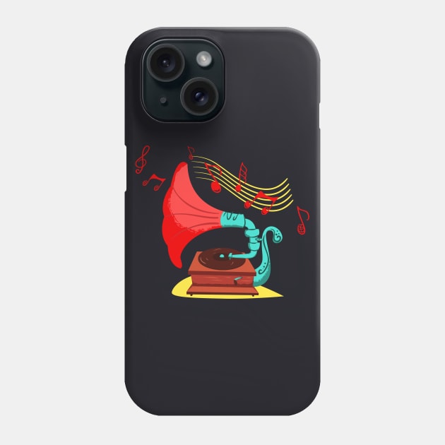 Turntable Gramophone Phone Case by Foxxy Merch