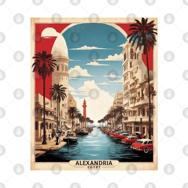 Alexandria Egypt Vintage Poster Tourism by TravelersGems