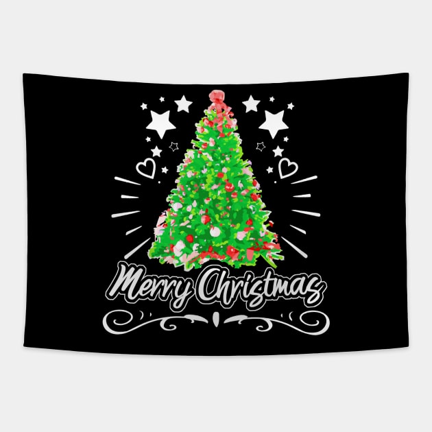 Christmas Tree Merry Christmas Tapestry by dnlribeiro88