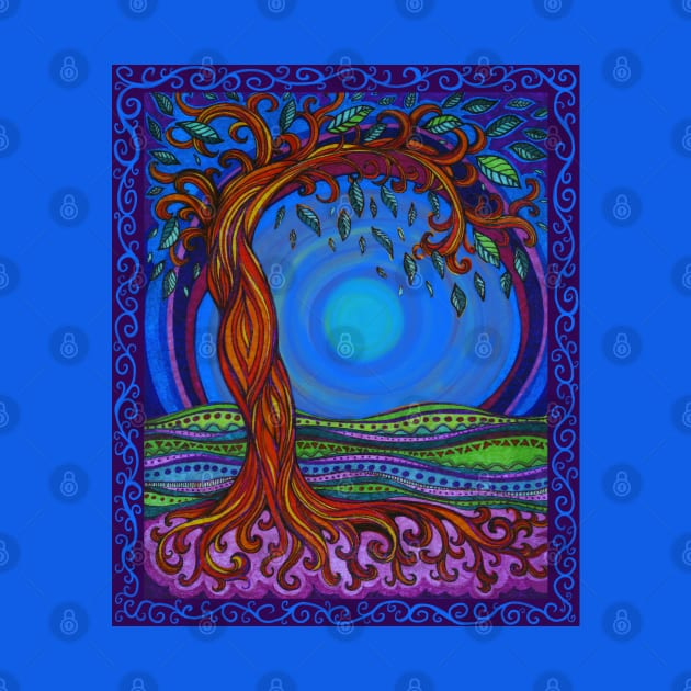 Blue Moon Swirly Tree by Heartsake