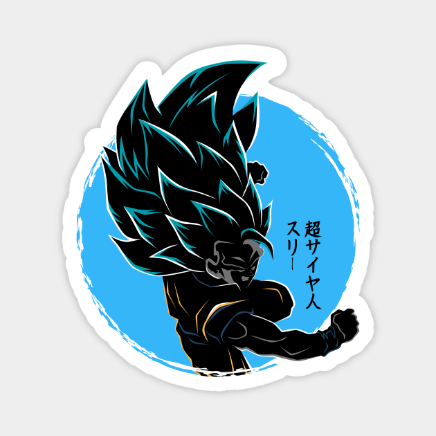 SSJ3 Blue Attack Magnet by mapreduce