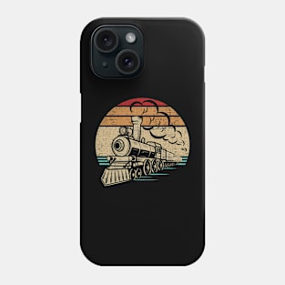 Retro Train Locomotives Lover Conductor Model Railroad Phone Case