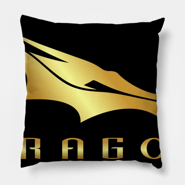 dragon spacex gold edition Pillow by creatorbriliant