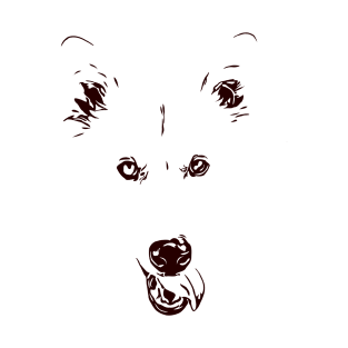 Husky Dog Line Art T-Shirt