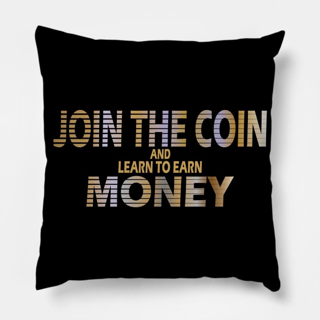 Join the coin crypto money Pillow by Kingluigi