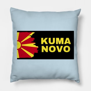 Kumanovo City with North Macedonia Flag Design Pillow