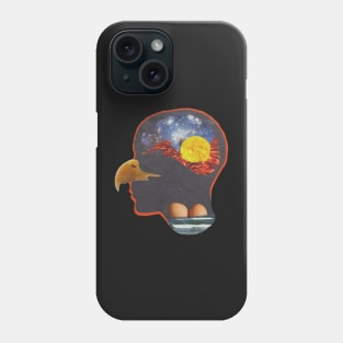 Weird collage head with beak Phone Case