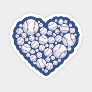 Baseball Heart Design For Baseball Lovers Magnet