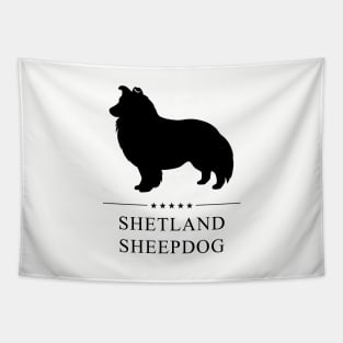 Shetland Sheepdog Black Silhouette Tapestry