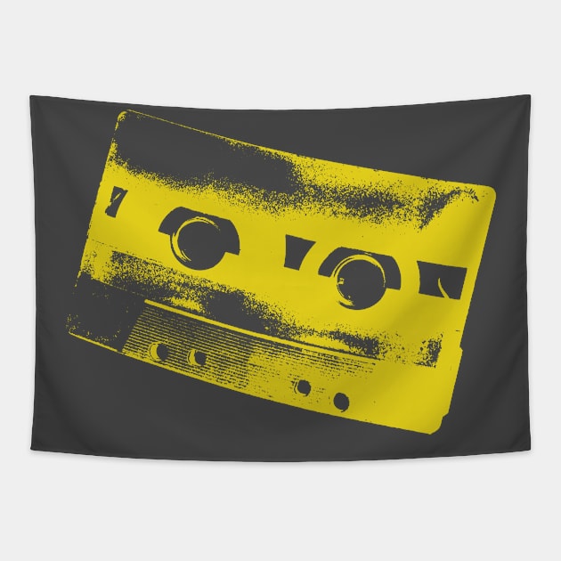 Vintage Cassette Tape Graphic Tapestry by Spindriftdesigns