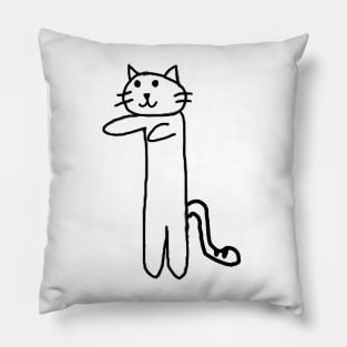 Long Catto Doodle Pillow