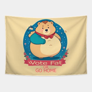 fat cute bear Tapestry