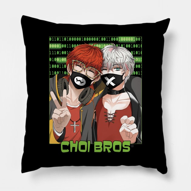 Mystic Messenger 707 and Unknown Choi Bros Pillow by DaphInteresting