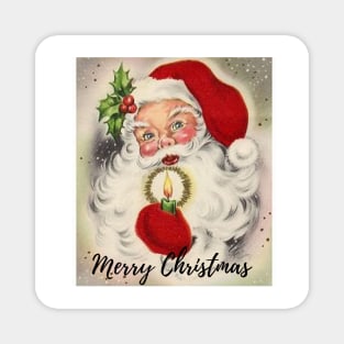 retro vintage pink santa claus Magnet