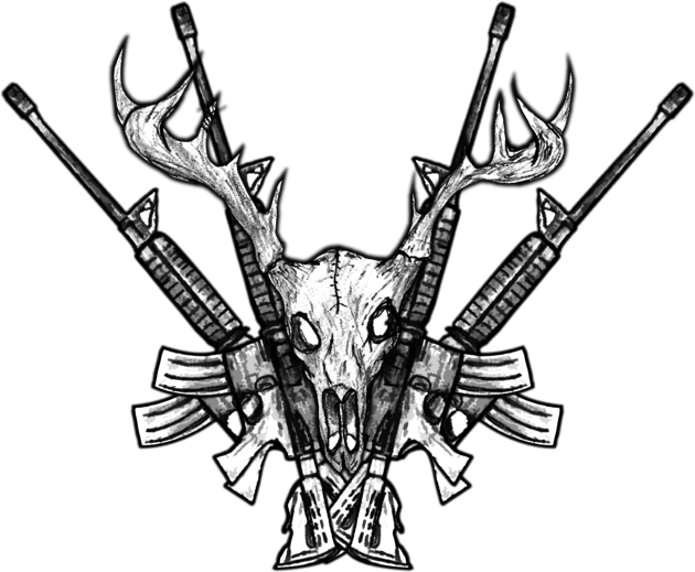 Deer Head Hunter Kids T-Shirt by fixedthor