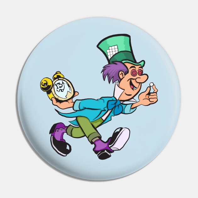 Mad Hatter Takes Acid, Alice In Wonderland Pin by brooklynmpls