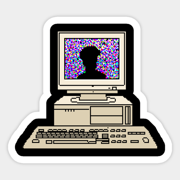 Vaporwave Computer Pixel - Vaporwave - Sticker | TeePublic