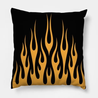 Orange Fire Flames Pillow