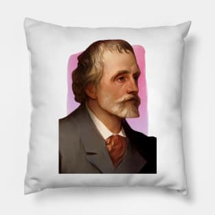 English Novelist George Meredith illustration Pillow