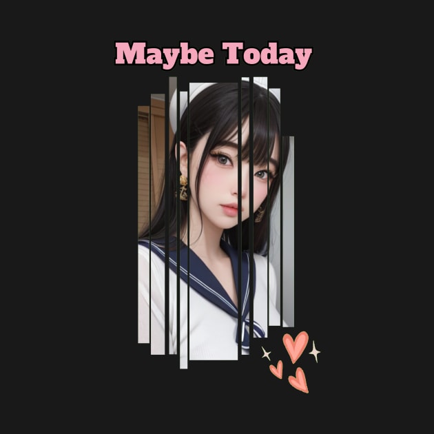 Maybe Today Anime Girl by Clicks Clothes