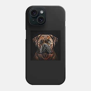 A Fractal Design of A Bullmastiff Phone Case